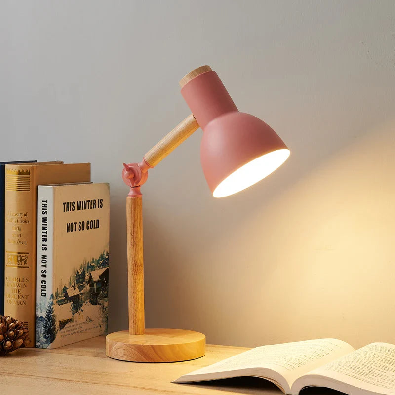 Wooden Desk Lamp Adjustable Nordic Modern Table Light - Image 2