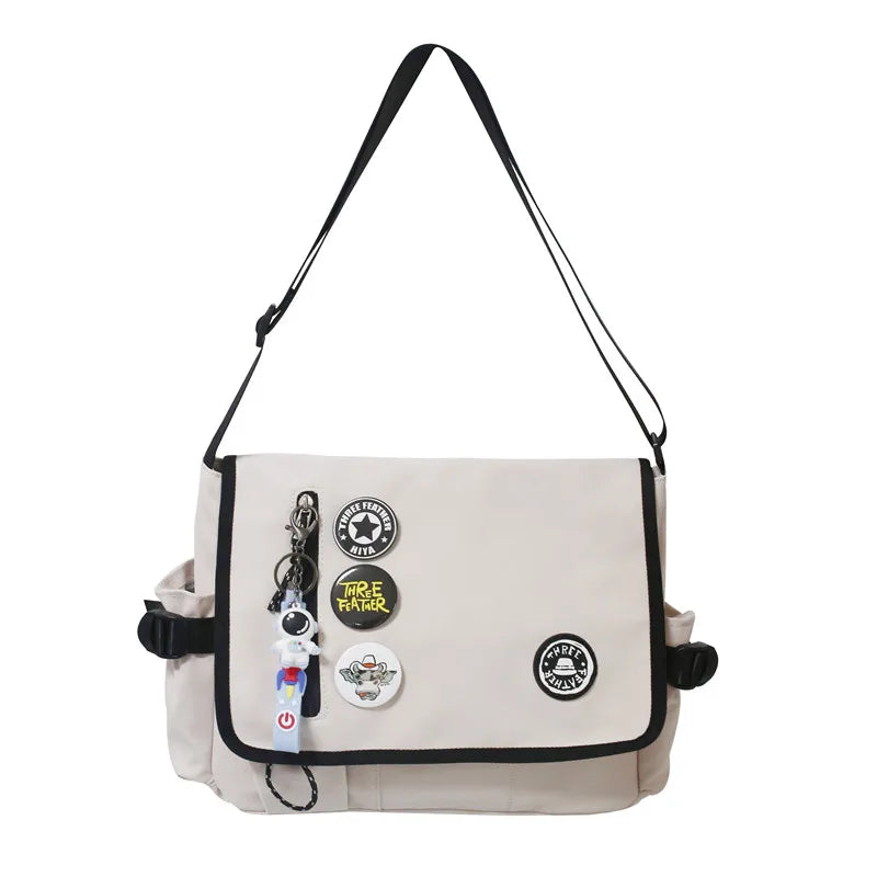 Noah | Trendy Nylon Lightweight Crossbody Messenger Bag - Image 12