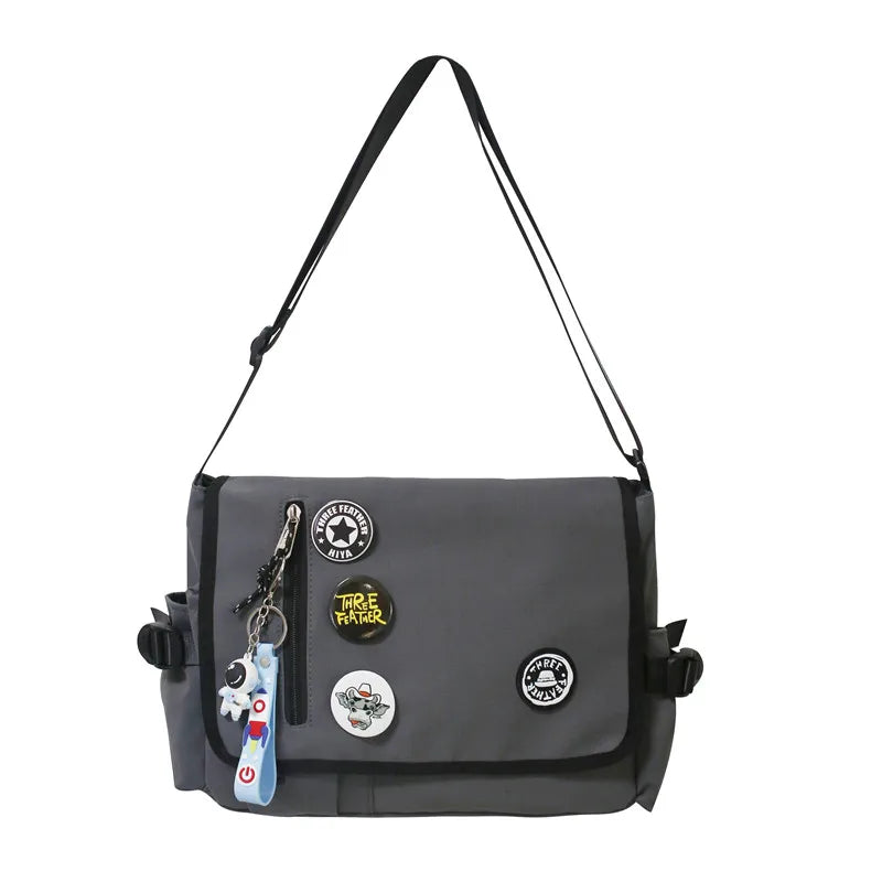 Noah | Trendy Nylon Lightweight Crossbody Messenger Bag - Image 11
