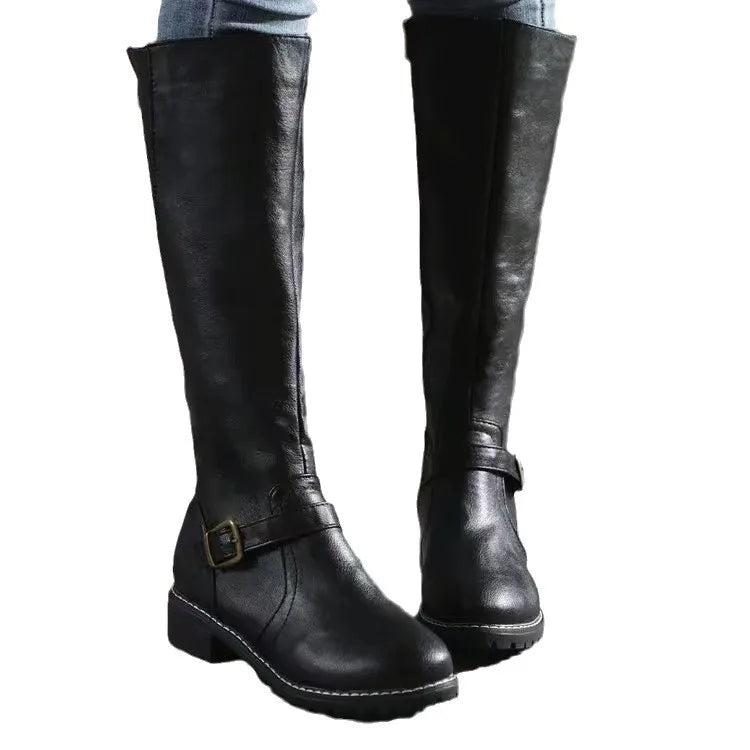 Women’s Versatile Outdoor High Leather High Boots