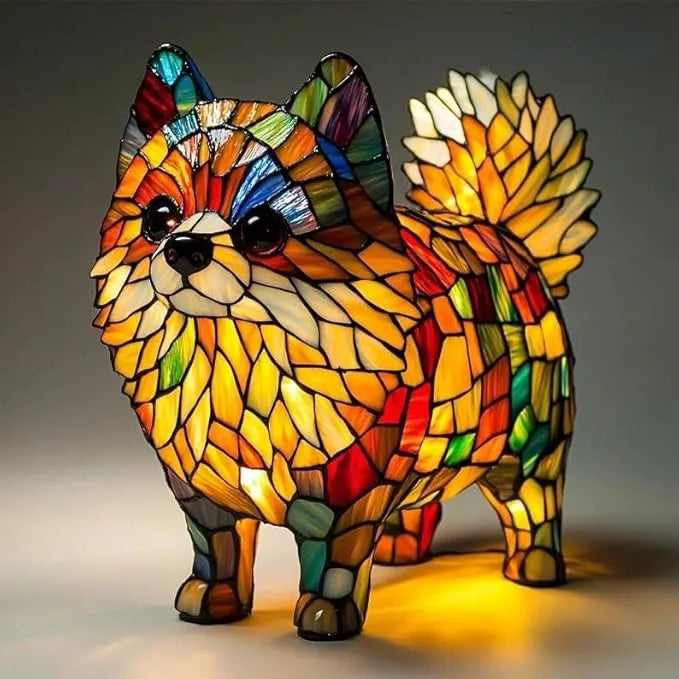 Colorful Dog Figurine Table Lamp Playful Artistic Home Décor - Image 17