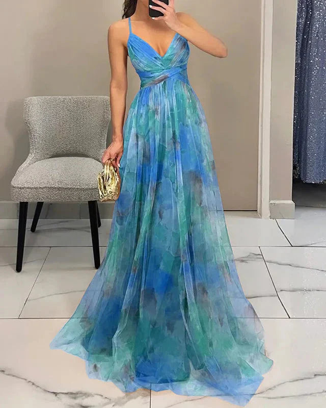 Women's Breathable Flattering Floral Maxi Dress