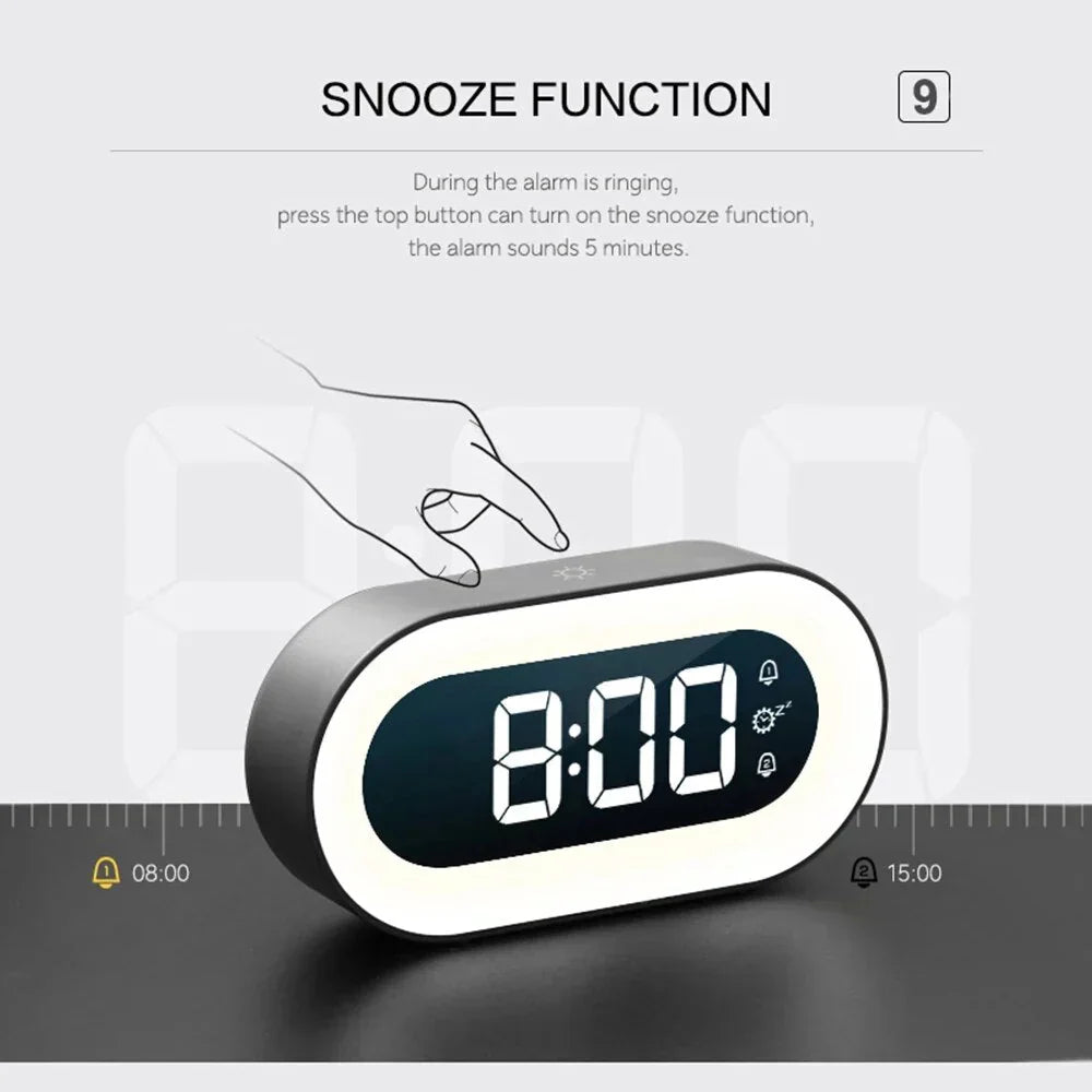 Digital Sunrise Alarm Clock Dimmable Night Light and Natural Wake Sounds - Image 3
