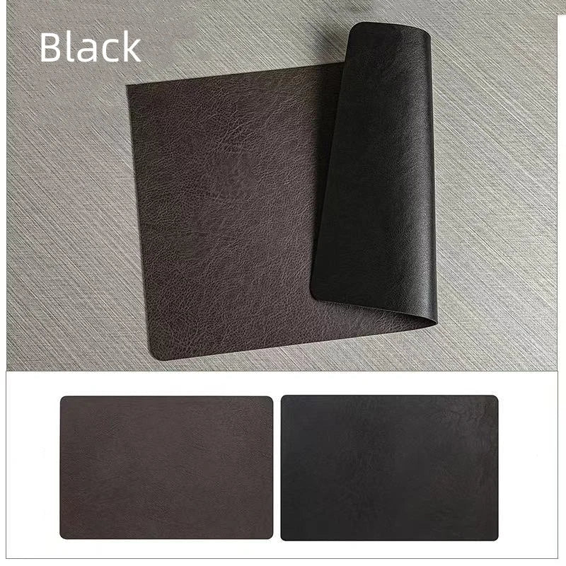 Faux Leather Placemats Double Sided Waterproof Heat Resistant Dining Table Set - Image 9