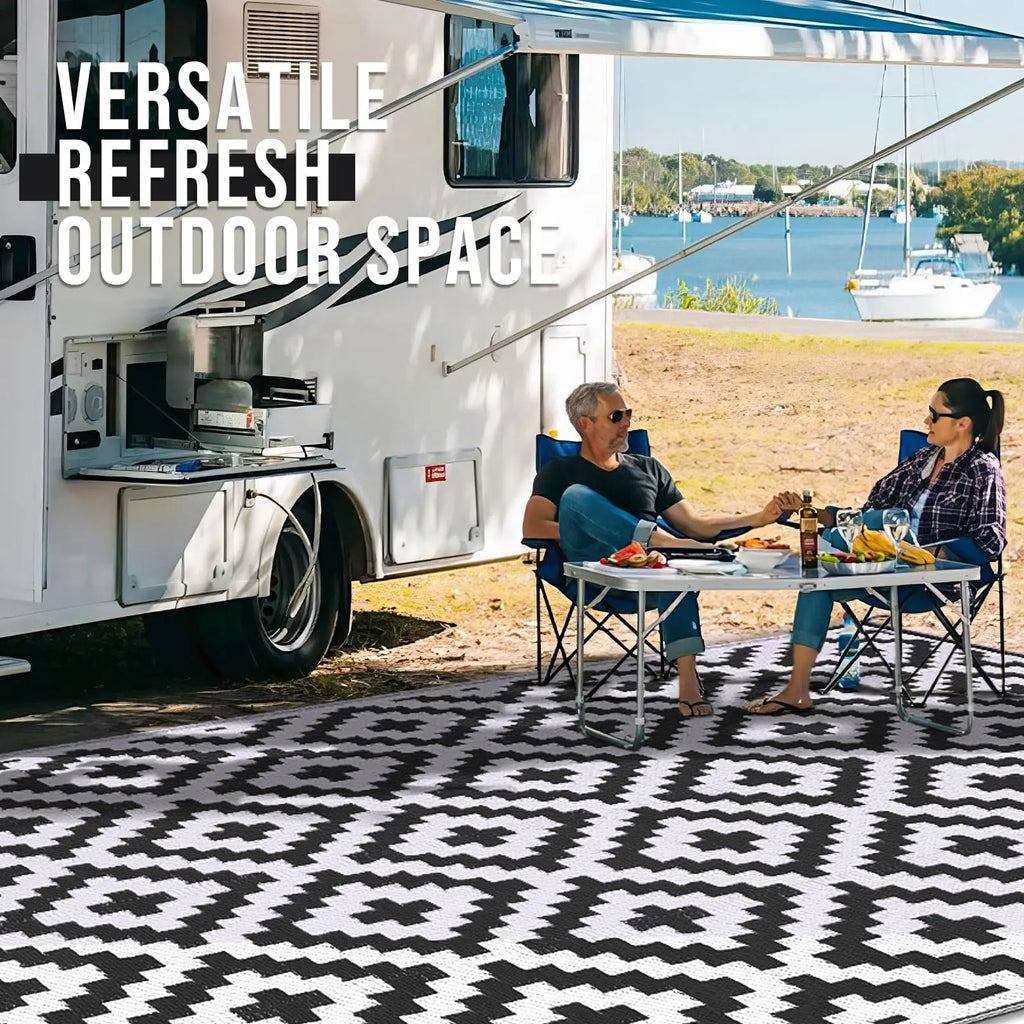 Harbour Haven Outdoor Rug | Reversible Waterproof Patio Mat - Image 2