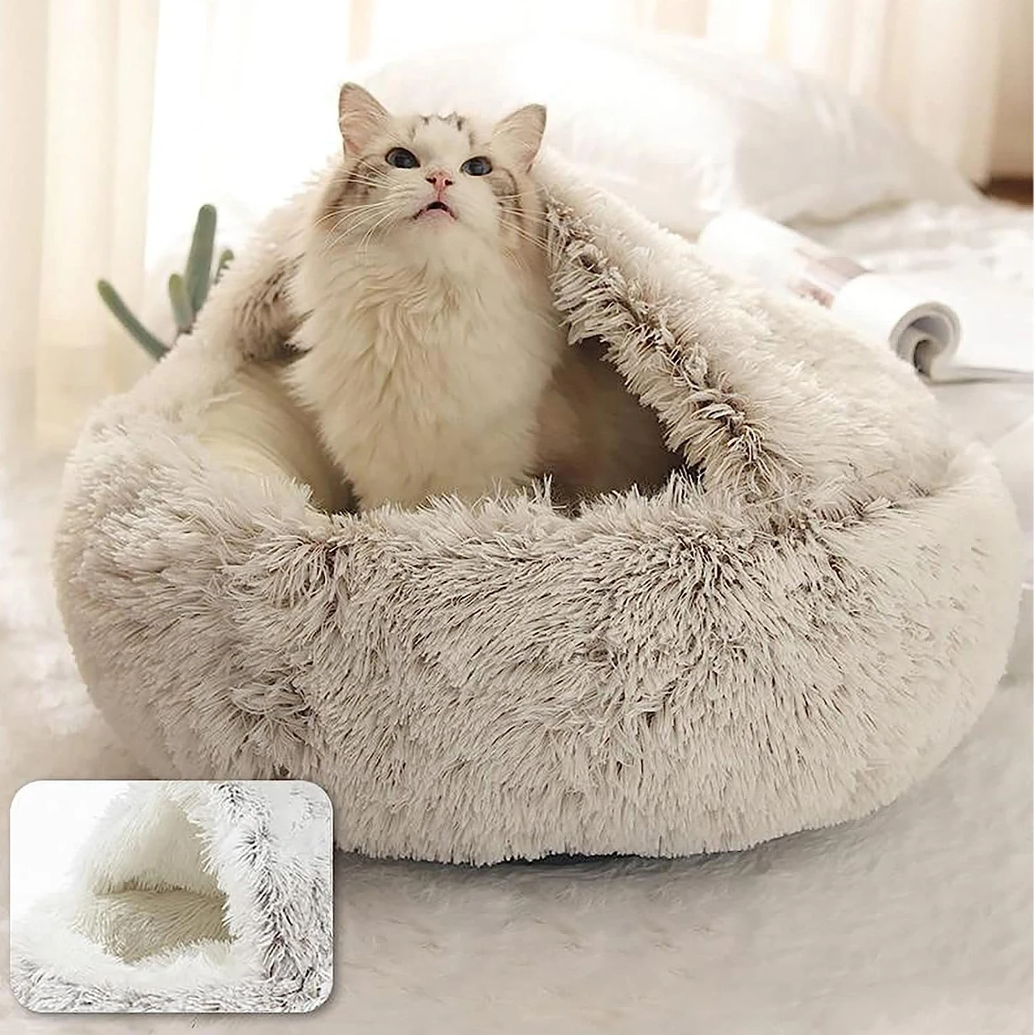 Skorter | Cozy Cave Pet Bed | Calming & Comfortable Dog Bed for Deep Relaxation - Image 9