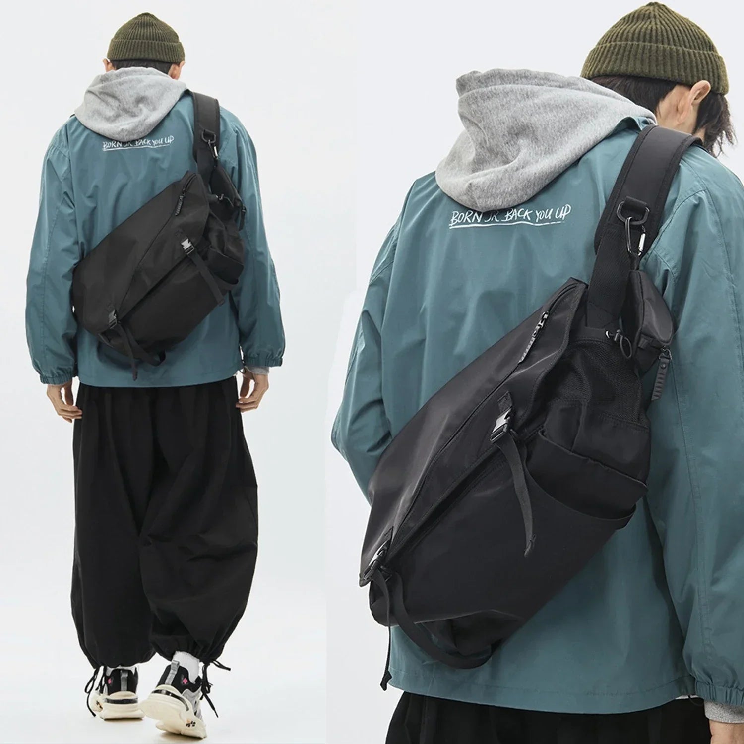 Liam | Men's Waterproof Crossbody Messenger Travel Bag - Image 2