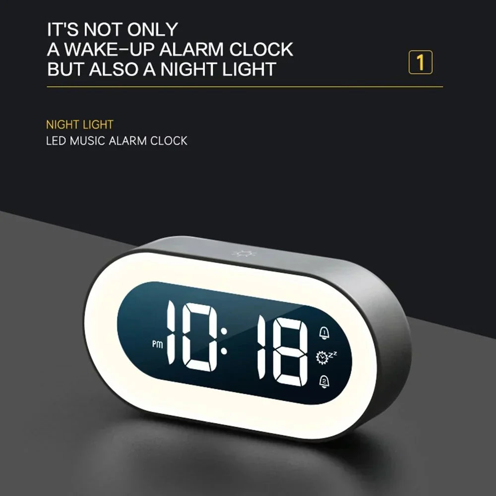 Digital Sunrise Alarm Clock Dimmable Night Light and Natural Wake Sounds