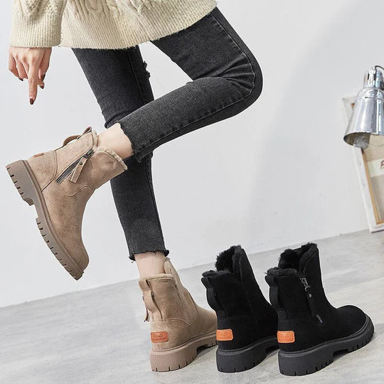 Women's Sturdy Warm Non-Slip Sole Winter Boots - Reliable Protection Against the Cold