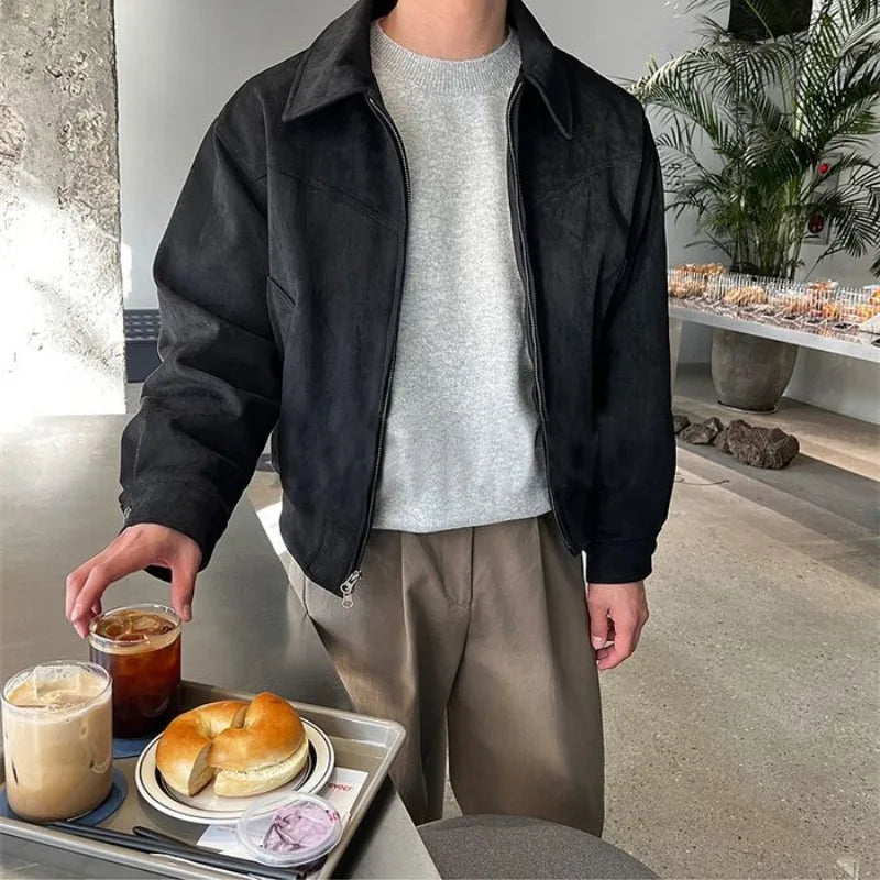 Modern Fashion Outdoor Leather Coat for Men