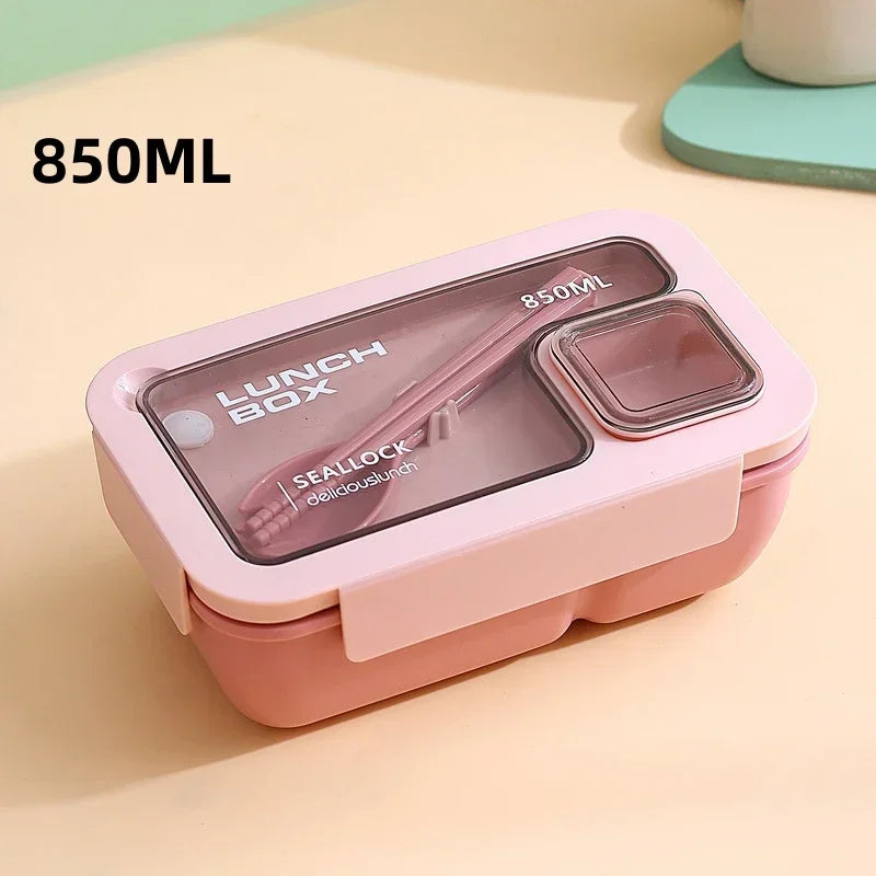 Bento Lunch Box Leak Proof Portable Container Utensils Microwave Safe - Image 9
