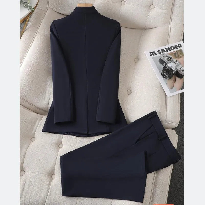 Women's Two Piece Formal Suit — Elegant Blazer and Trouser Set