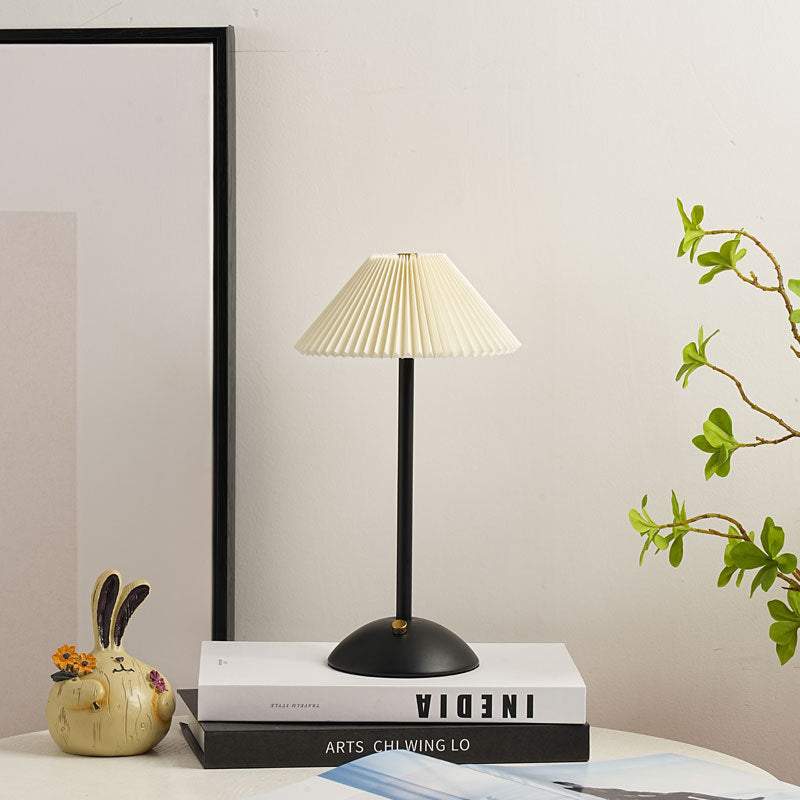 Lunvra - Brass Fabric Cone Table Lamp - Image 2