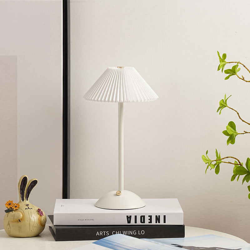 Lunvra - Brass Fabric Cone Table Lamp - Image 3