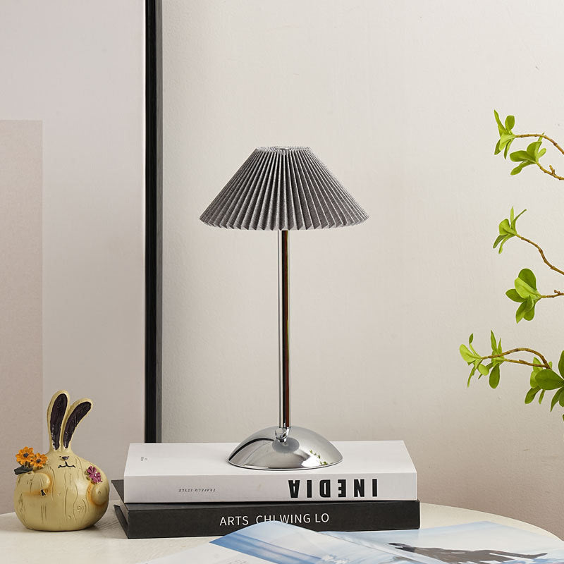 Lunvra - Brass Fabric Cone Table Lamp - Image 5