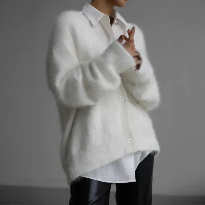 Women's Timeless Elegance Loose-Fitting Cardigan
