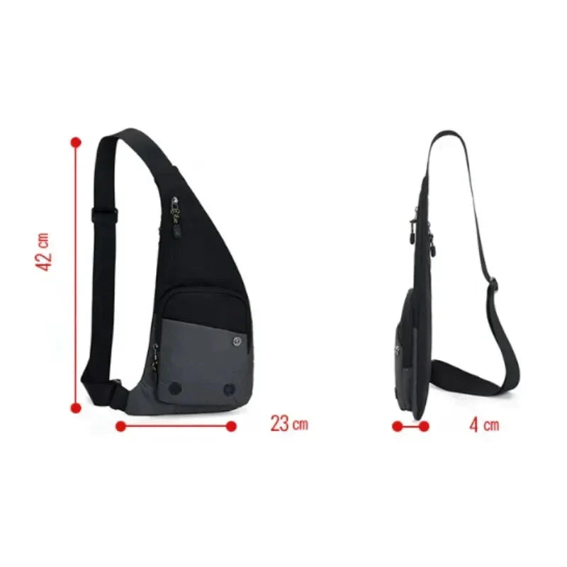 Oliver | Men's Small Slim Waterproof Canvas Crossbody Sling Bag - Image 7