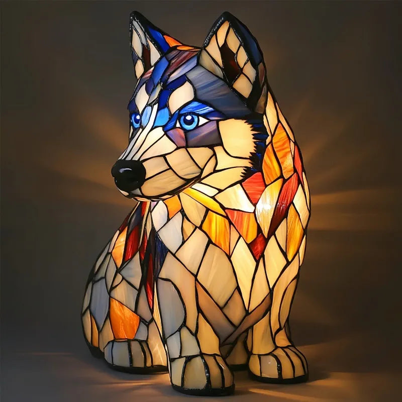 Colorful Dog Figurine Table Lamp Playful Artistic Home Décor - Image 11