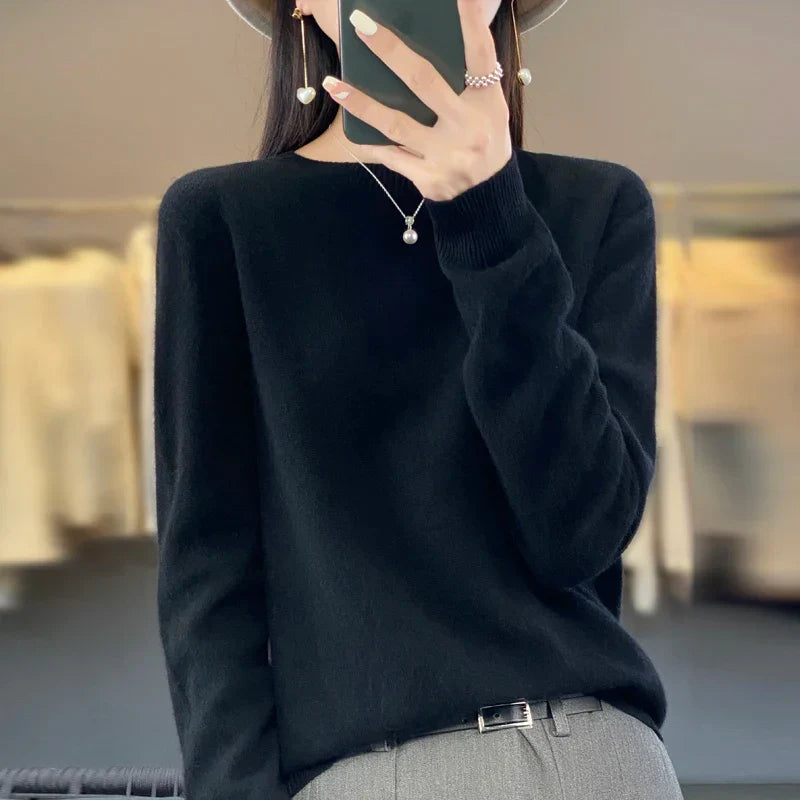 Women's Crewneck Sweater Warm Knit Pullover Soft Everyday Wear - Image 13