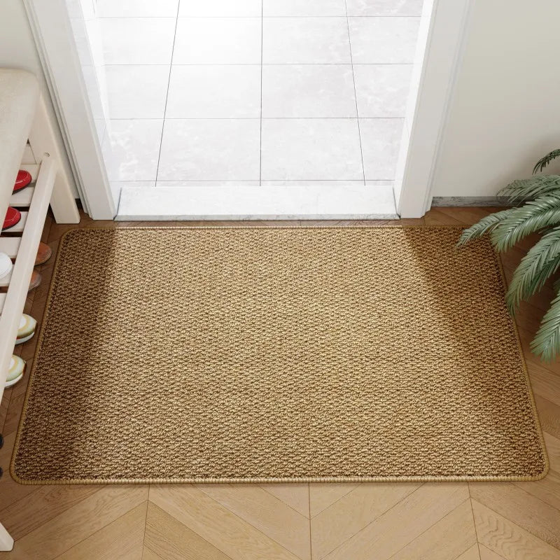 Outdoor Doormat Faux Jute Non Slip Entryway Rug Front Door