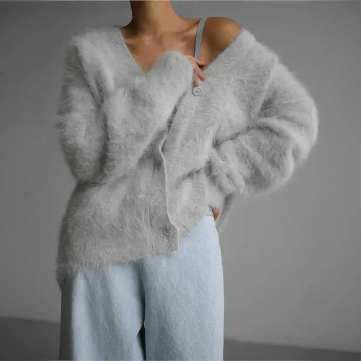 Women's Timeless Elegance Loose-Fitting Cardigan