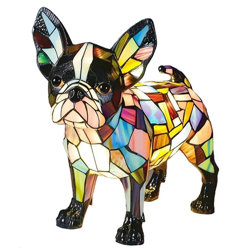 Colorful Dog Figurine Table Lamp Playful Artistic Home Décor - Image 13