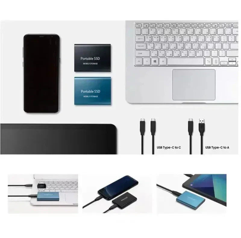 Ultra-Fast Reliable 2TB External SSD USB Storage for Laptops and Desktops