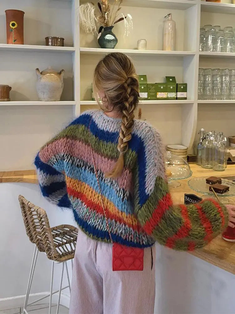 Fashion Cosy Outdoor Multicoloured Sweater for Women
