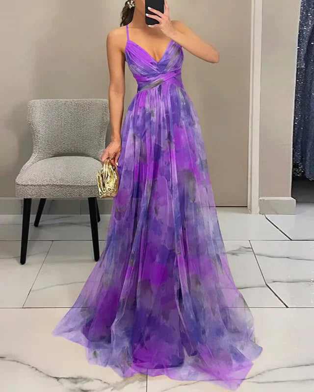 Women's Breathable Flattering Floral Maxi Dress