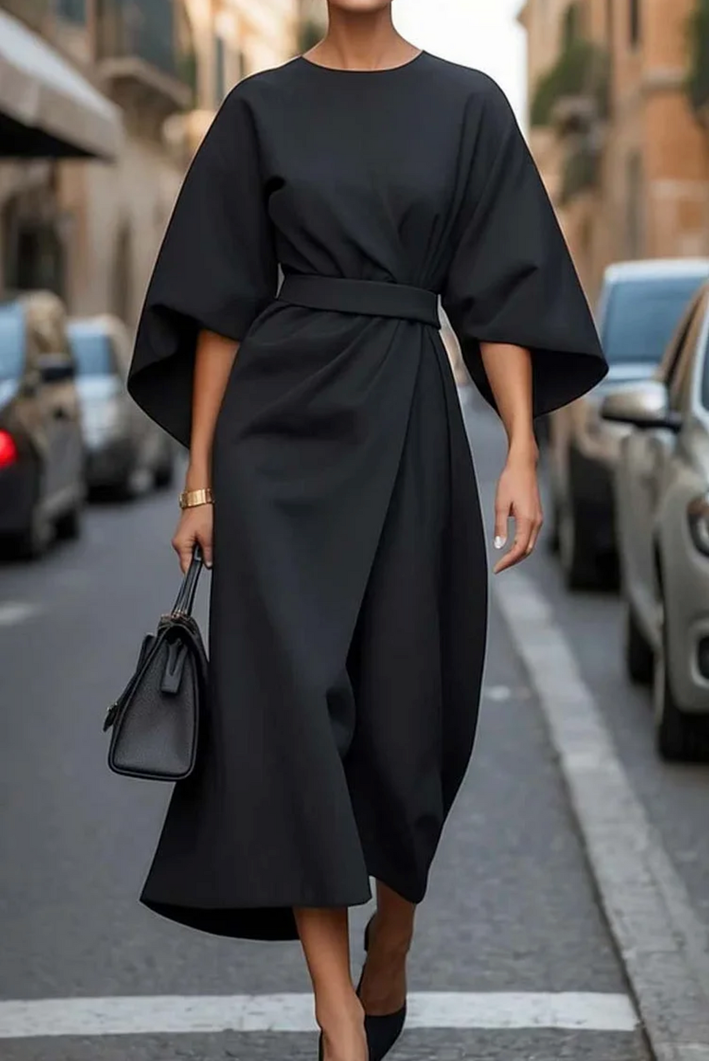 Outdoor Lantern Women's Dress with Belt