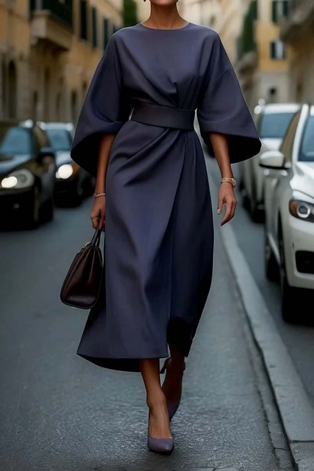 Outdoor Lantern Women's Dress with Belt