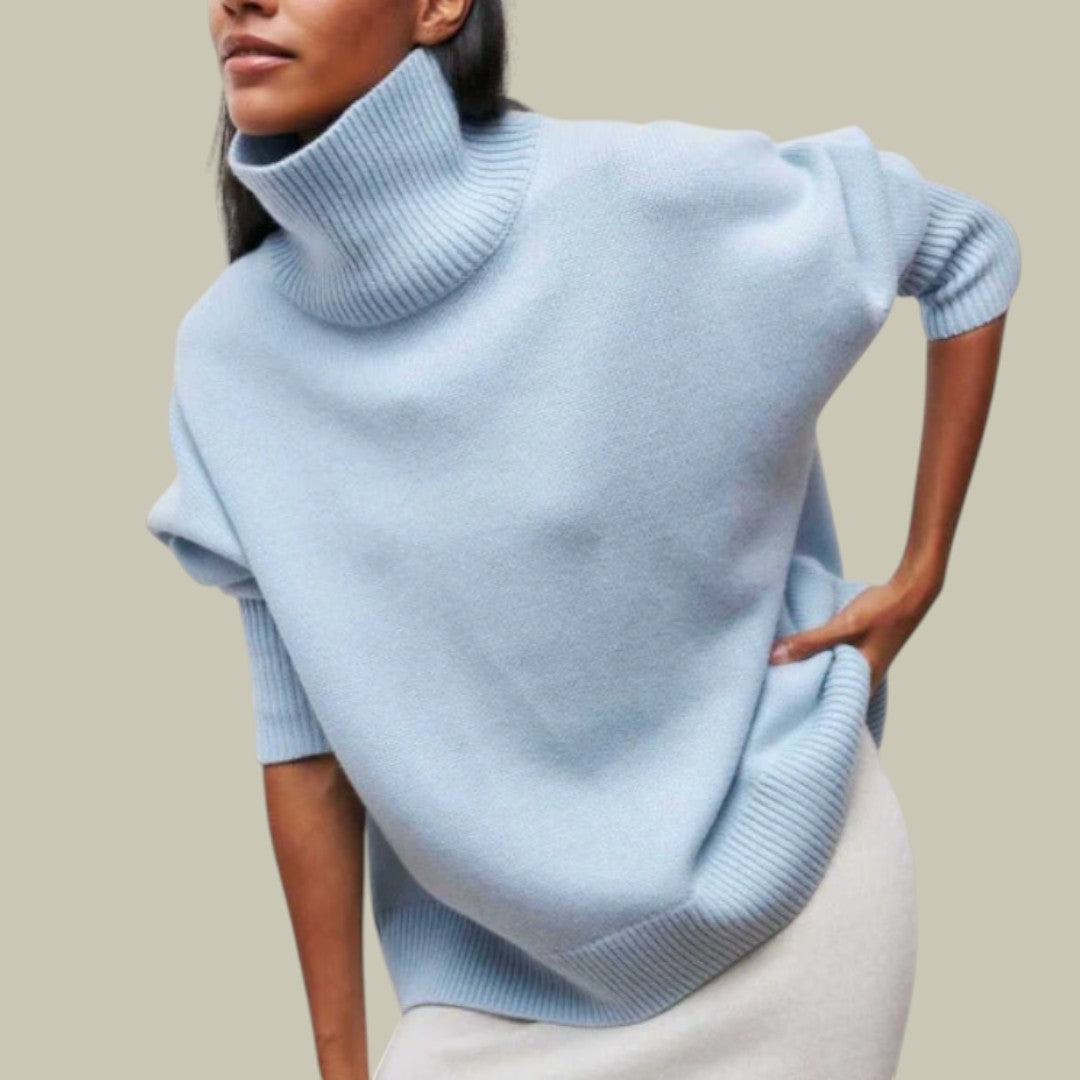 Fashionable Oversized Turtleneck Winter Sweater for Women
