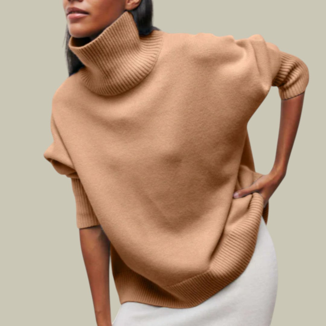Fashionable Oversized Turtleneck Winter Sweater for Women