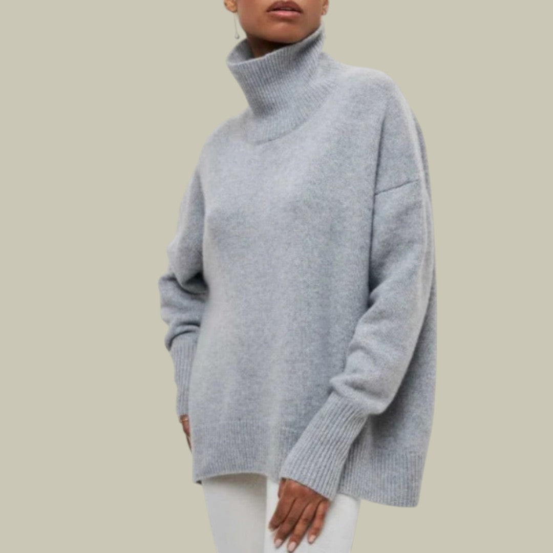 Fashionable Oversized Turtleneck Winter Sweater for Women