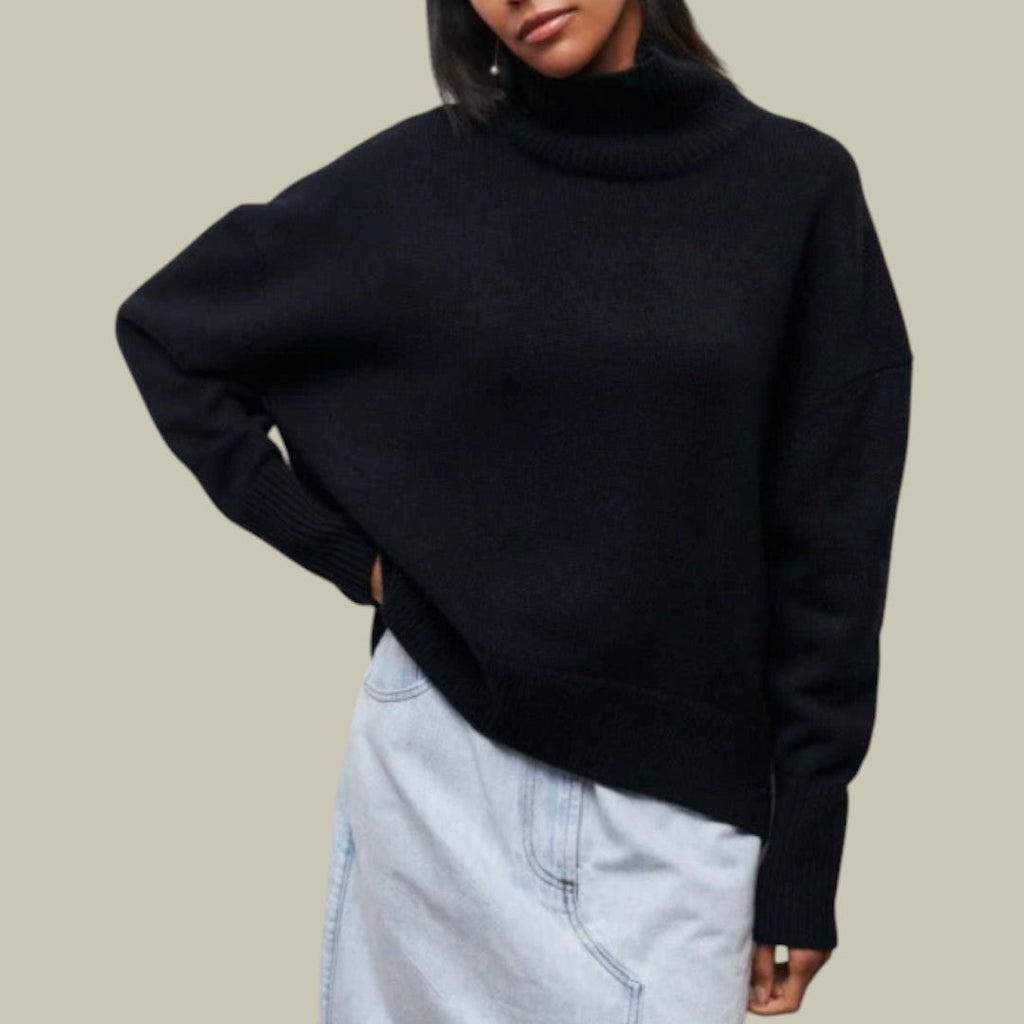 Fashionable Oversized Turtleneck Winter Sweater for Women