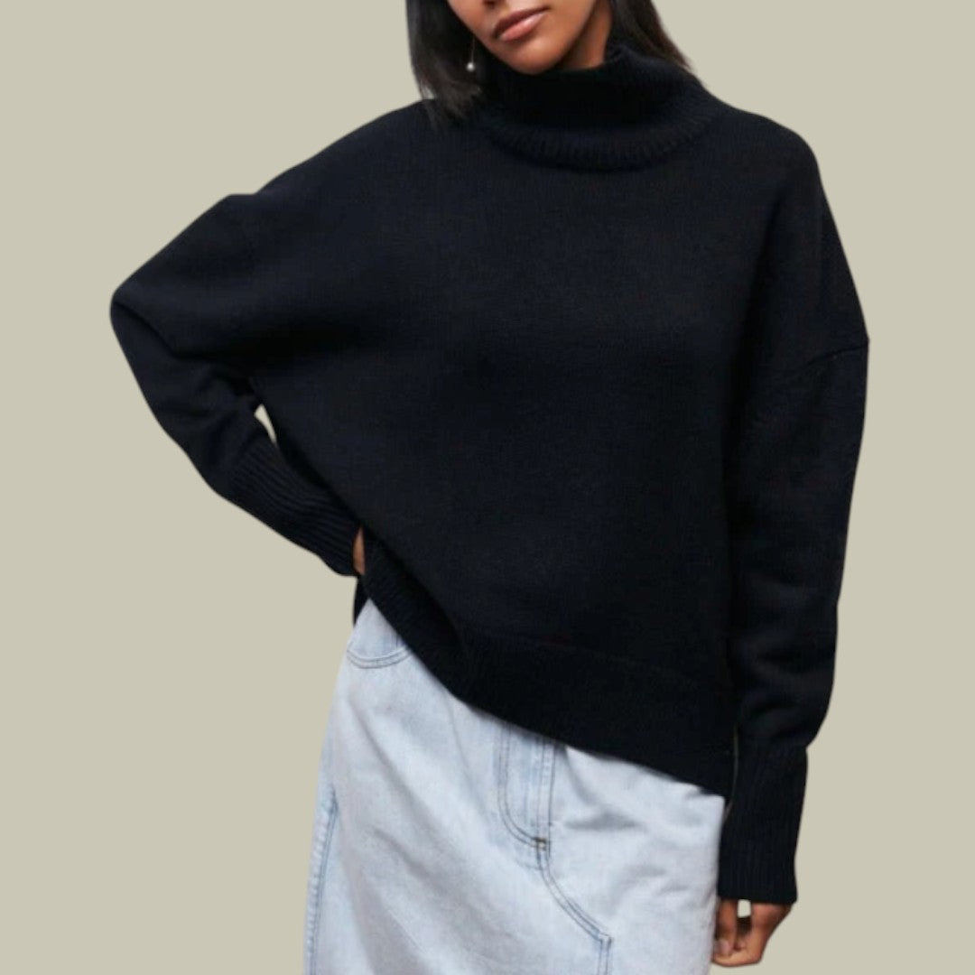 Fashionable Oversized Turtleneck Winter Sweater for Women
