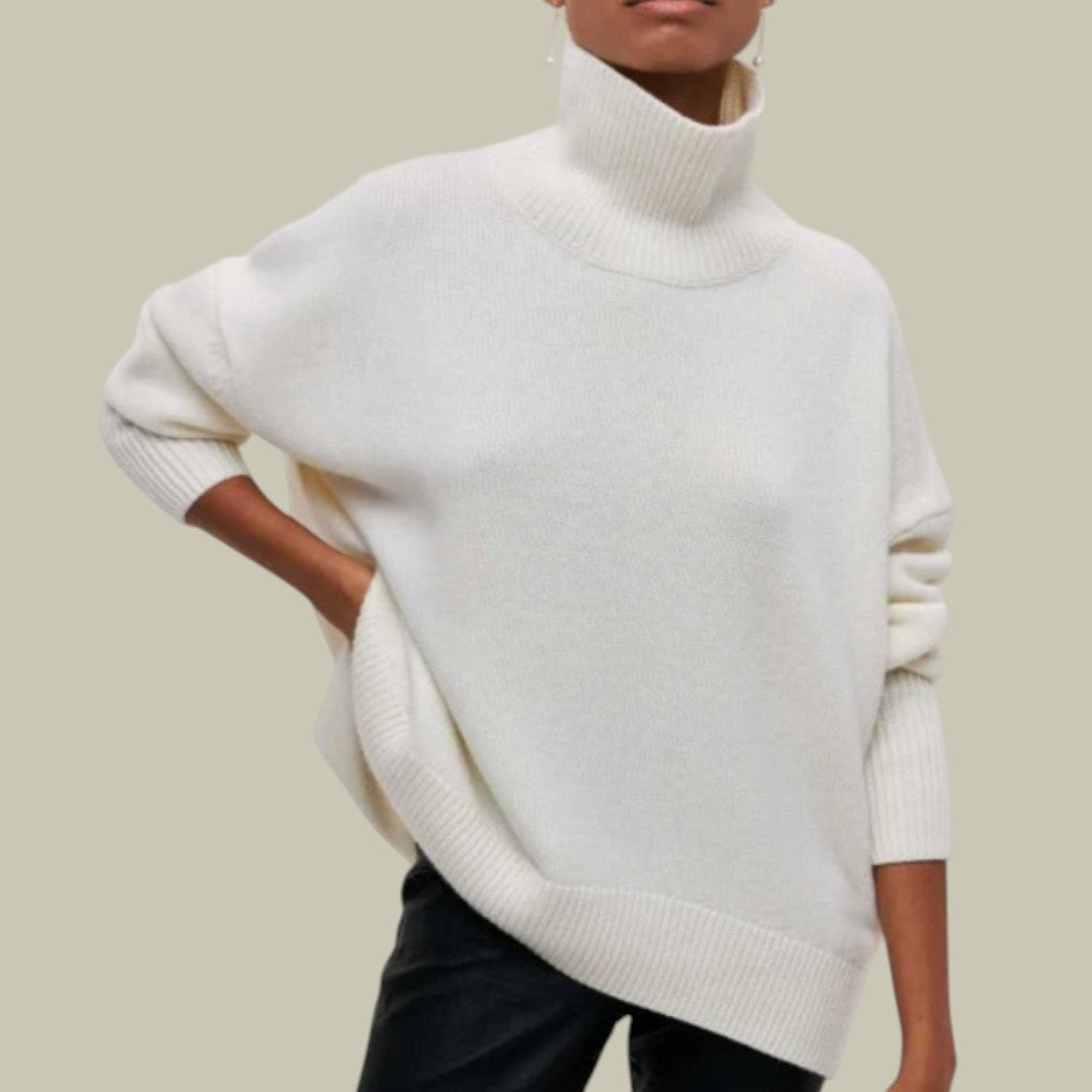Fashionable Oversized Turtleneck Winter Sweater for Women
