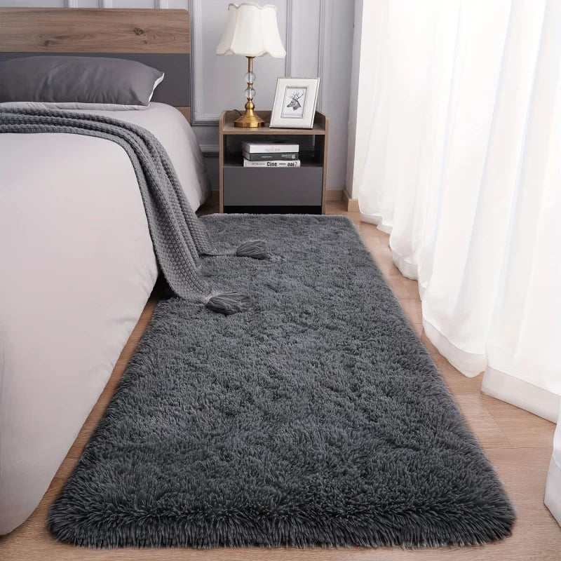 Washable Faux Fur Rug Plush Non Slip Soft Bedroom Mat - Image 4
