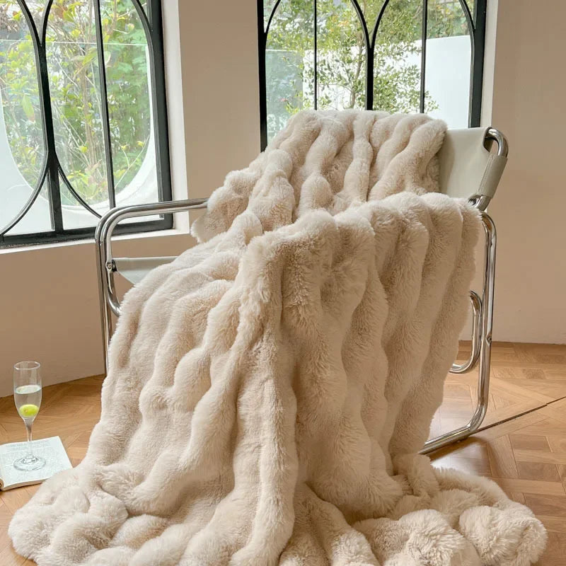 Reversible Cozy Throw Blanket Textured Home Accent for All Seasons - Image 10