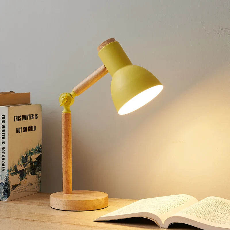 Wooden Desk Lamp Adjustable Nordic Modern Table Light - Image 3