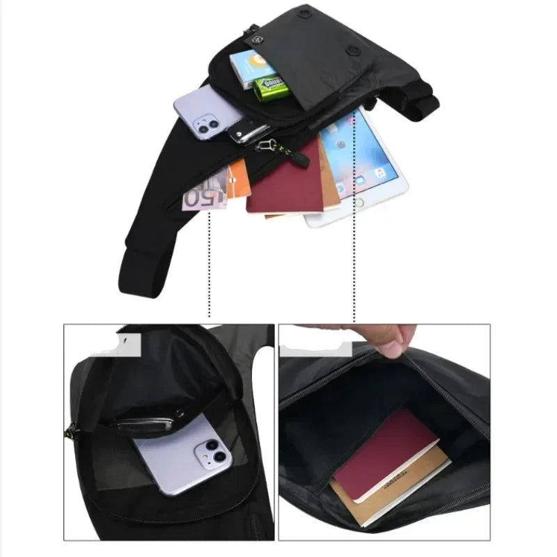 Oliver | Men's Small Slim Waterproof Canvas Crossbody Sling Bag - Image 6