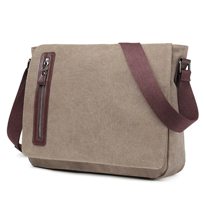 Jasper | Men's Vintage Canvas Crossbody Messenger Bag - Image 13