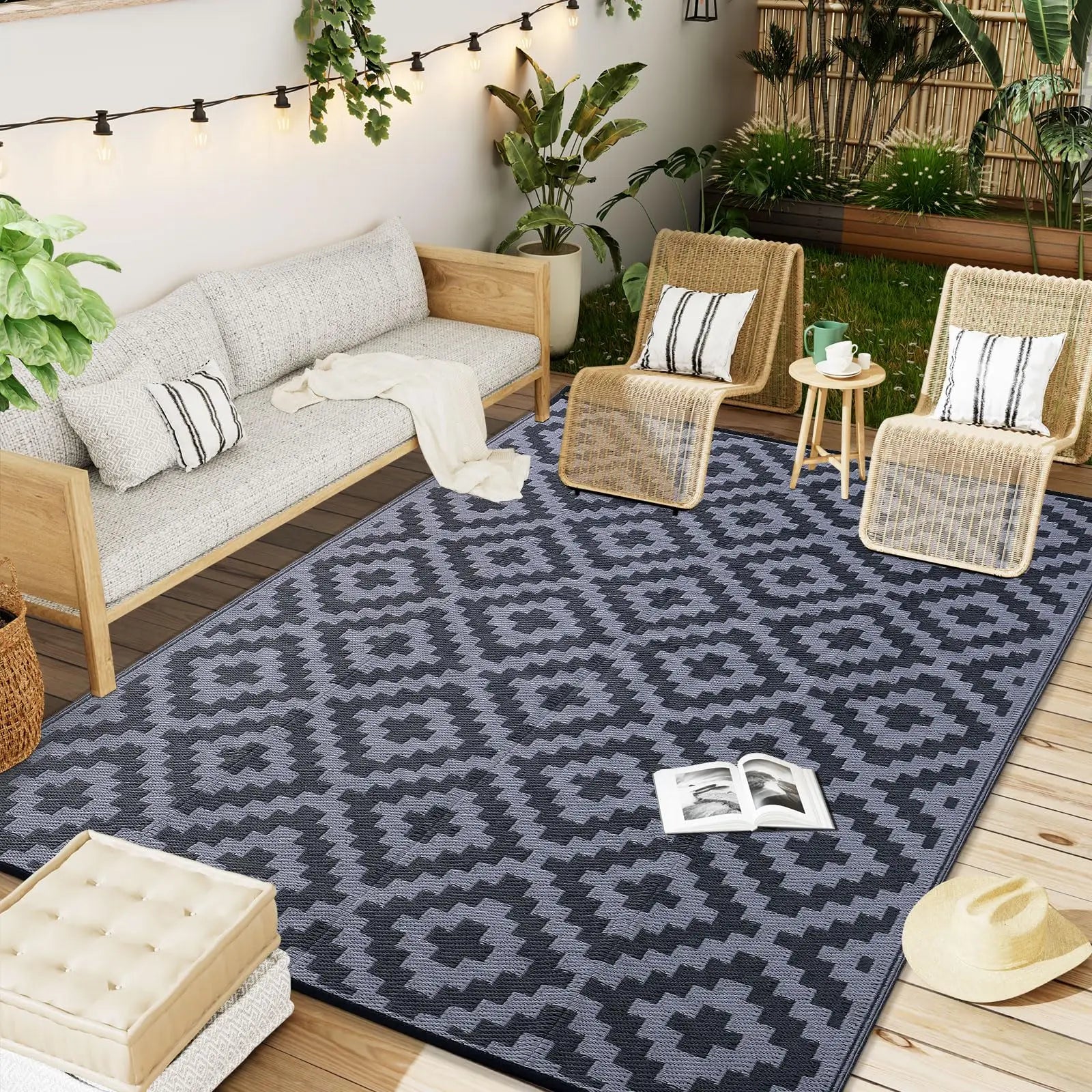 Harbour Haven Outdoor Rug | Reversible Waterproof Patio Mat - Image 7