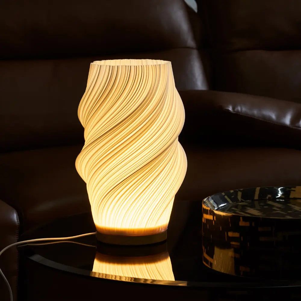 Modern Table Lamp Dimmable USB Wave Shaped Bedside Decor - Image 6