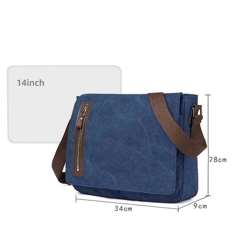 Jasper | Men's Vintage Canvas Crossbody Messenger Bag - Image 8