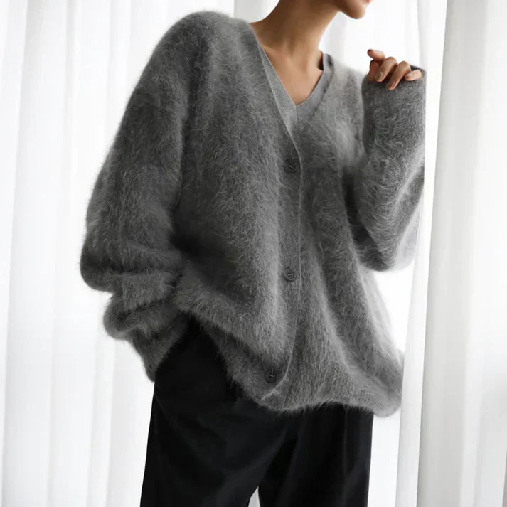 Women's Timeless Elegance Loose-Fitting Cardigan