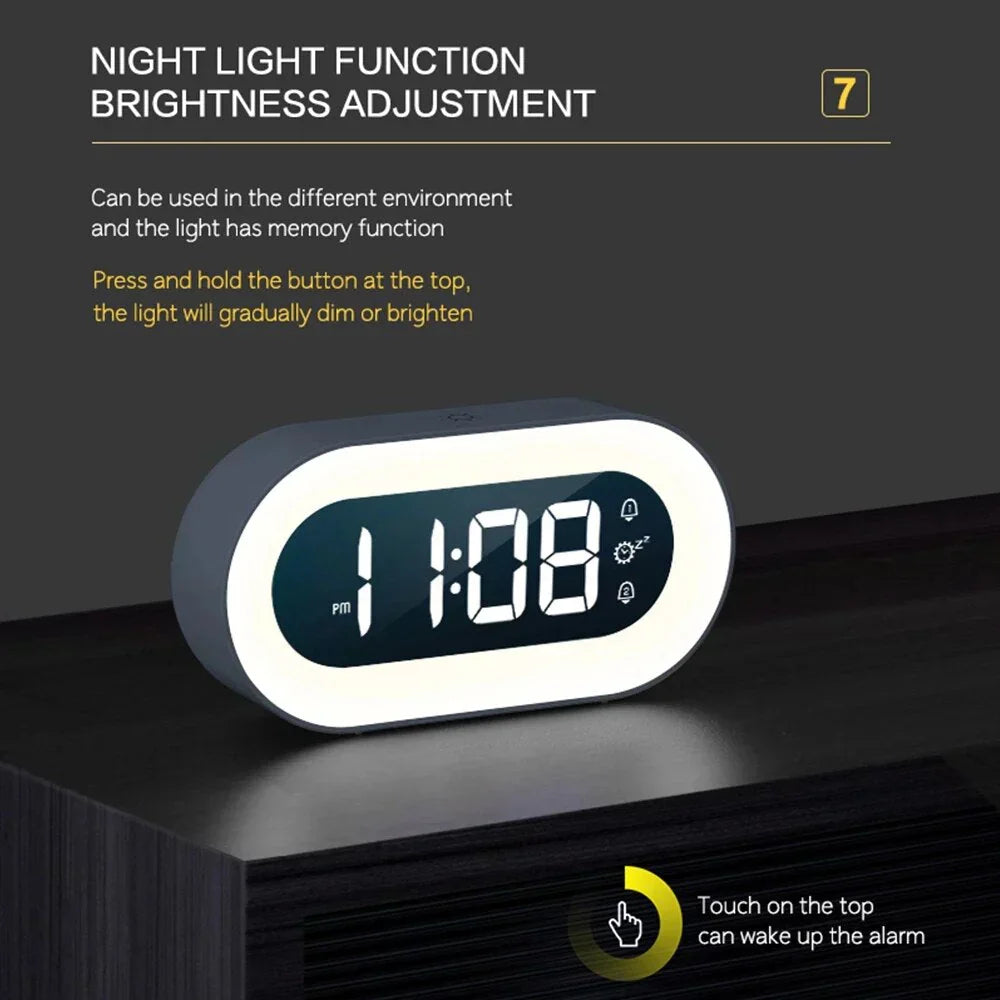 Digital Sunrise Alarm Clock Dimmable Night Light and Natural Wake Sounds - Image 4