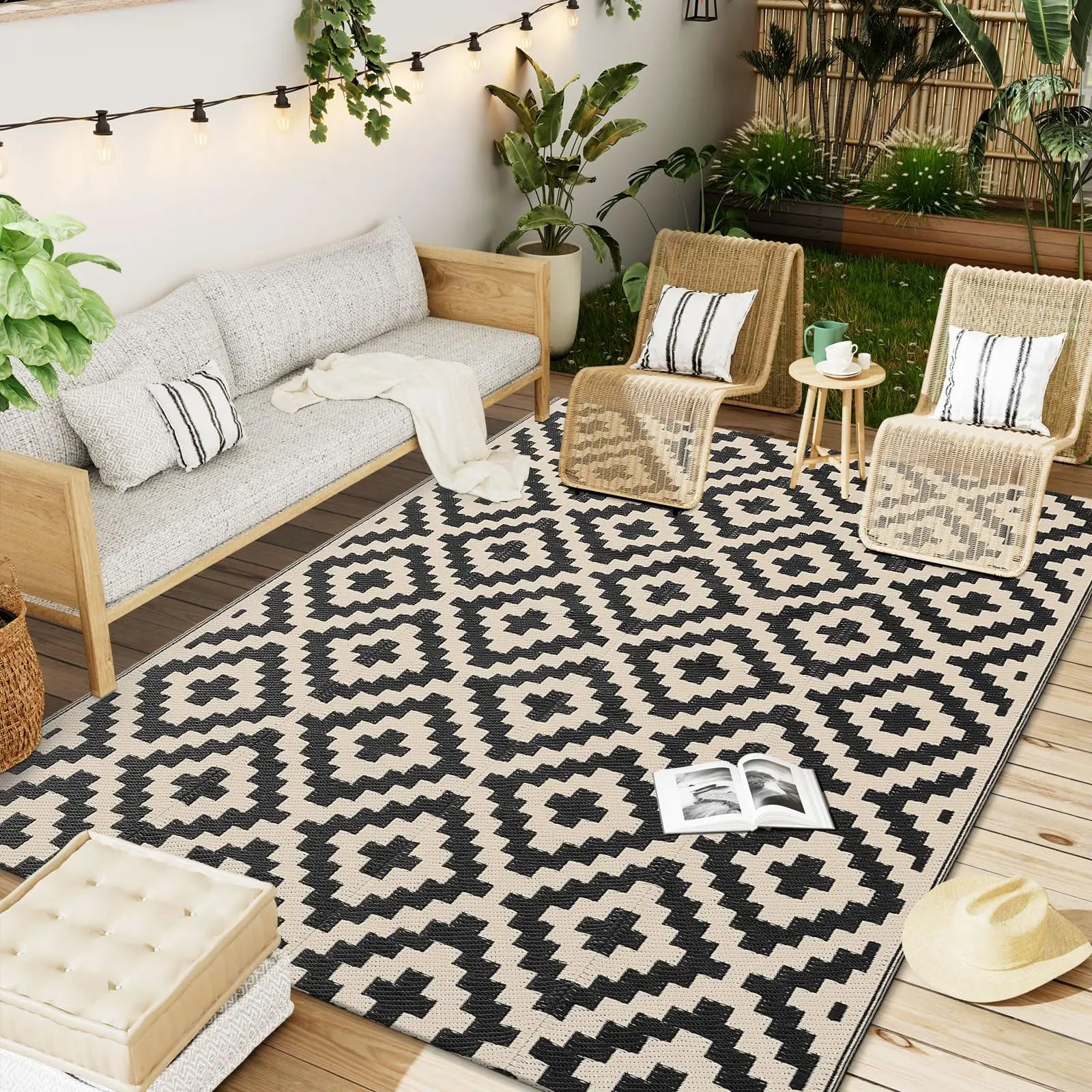 Harbour Haven Outdoor Rug | Reversible Waterproof Patio Mat - Image 8
