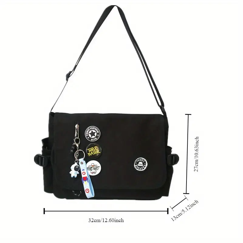 Noah | Trendy Nylon Lightweight Crossbody Messenger Bag - Image 10