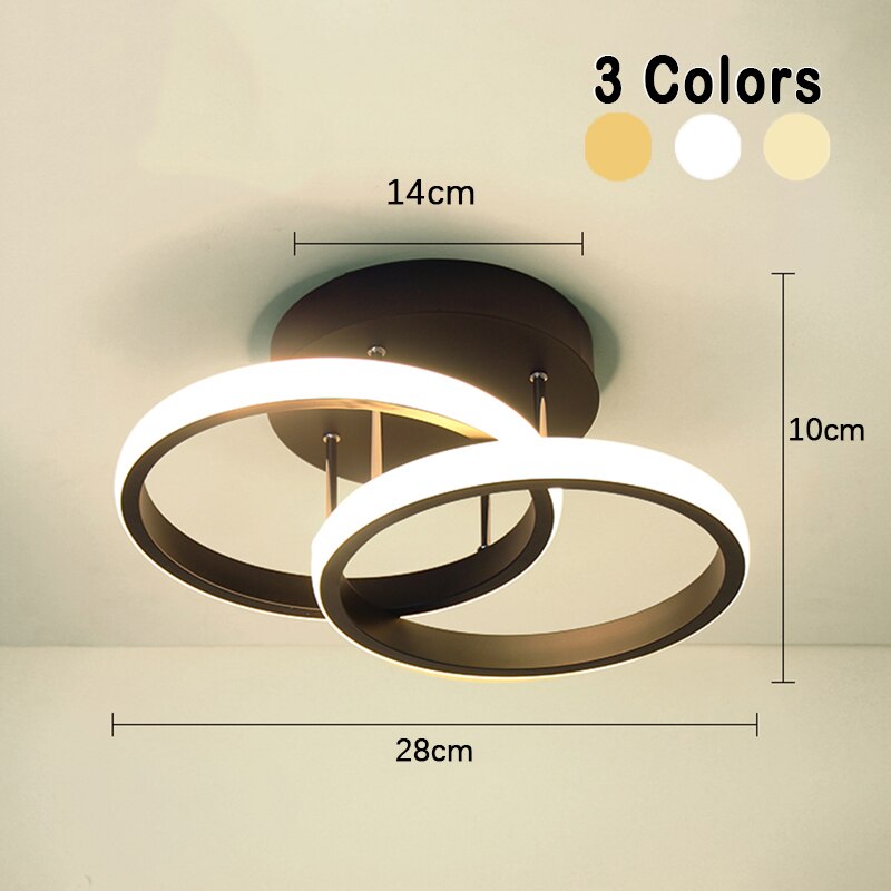 Contemporary 3-Ring Ceiling Light Adjustable LED Interior Fixture - Image 12